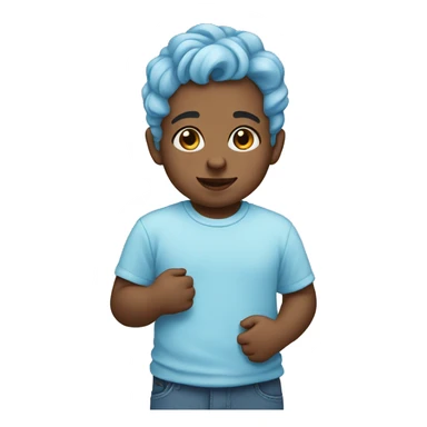 baby blue love sticker