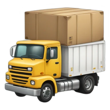 camión con un contenedor de transporte sticker