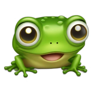 Frog shocked  sticker