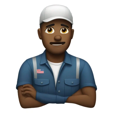 crying truck driver sticker