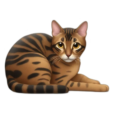 Man-with-dark-hair-with-bengal-cat sticker