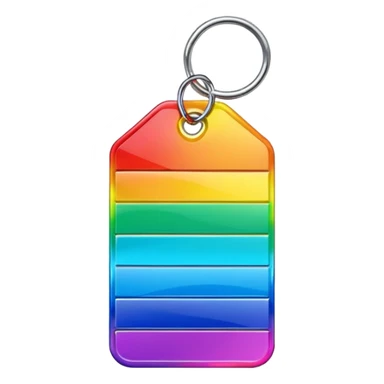 Rainbow price tag sticker