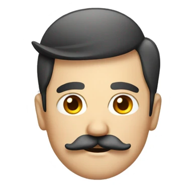 german man with mustache sticker