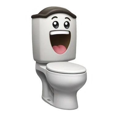 toilet with head coming out of it sticker