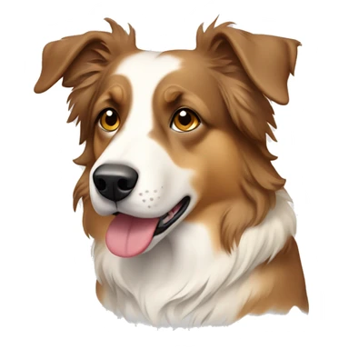 a full body, tan, cream, white, light brown, Australian Shepard sticker