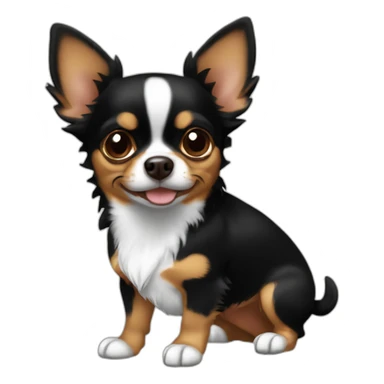 Yorkshire chihuahua black brown sticker