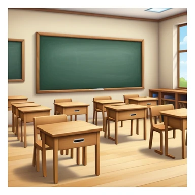 classroom scene sticker