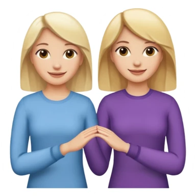 blonde woman and brunette woman holding hands sticker