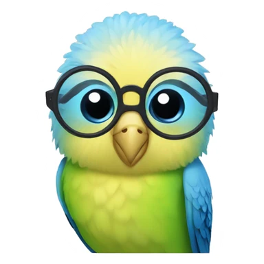Budgie with glasses  sticker