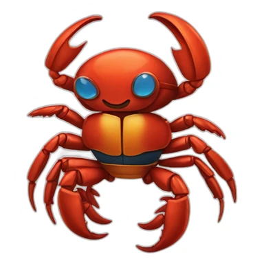 Crabe super hero sticker