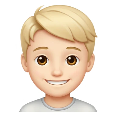 a cute boy with a smile sticker