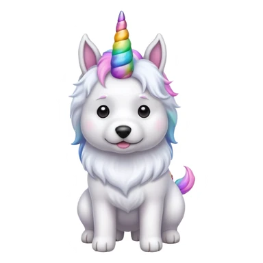 Dog with a unicorn horn  sticker
