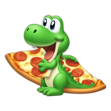 Yoshi pizza sticker