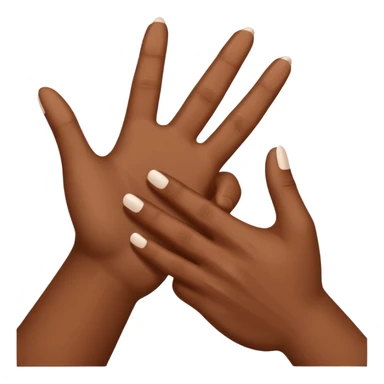 deux mains qui forment un coeur, une main blanche et une main marron sticker