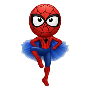 Spiderman wearing a tutu sticker