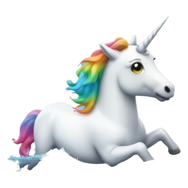 swimming unicorn sticker