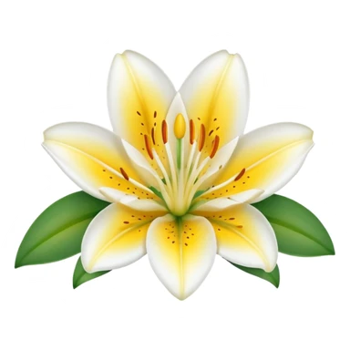 lily flower with eyes and smile no face sticker