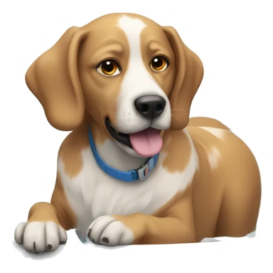 Dog with pool sticker