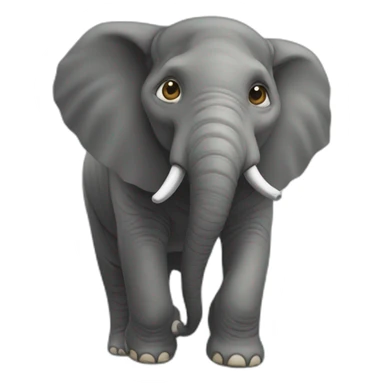 Chat sur un éléphant sticker