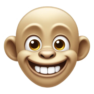 a cute monkey laughing sticker