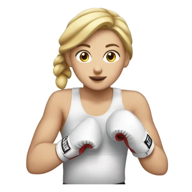 white girl boxing sticker
