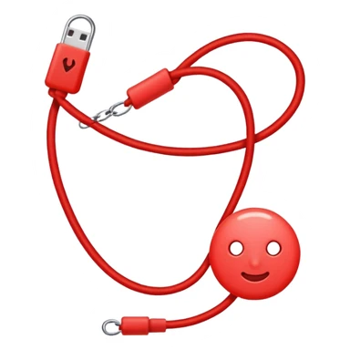 straight red string  sticker