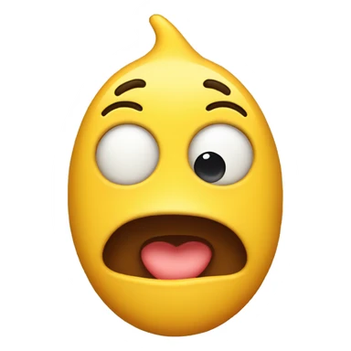 yellow emoji head with heart eyes and drool sticker