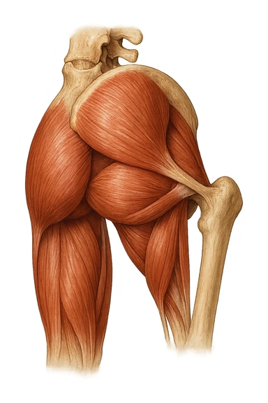 muscoli del gluteo senza scritte sticker