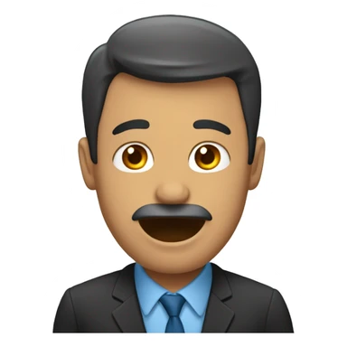 Un hombre con la lengua afuera sticker