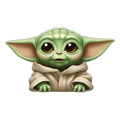 Baby yoda realistic sticker