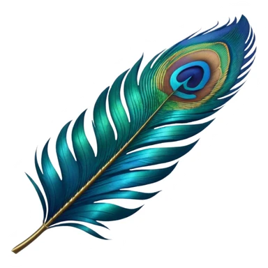 Peacock feather sticker