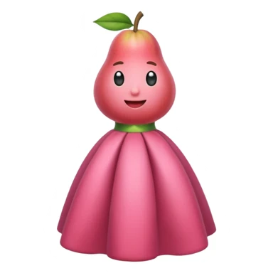 eine birne in einem pinken kleid soll aussehen wie eine reiche frau aber als birne die frau soll eine birne sein die frucht  sticker