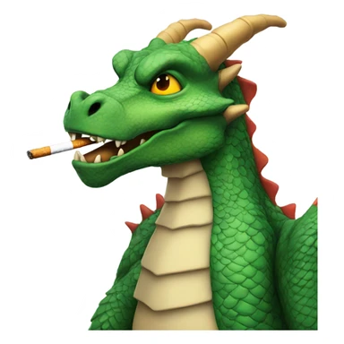 Dragon smoking a cigarette  sticker
