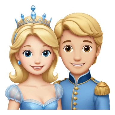 Cinderella and the Prince sticker