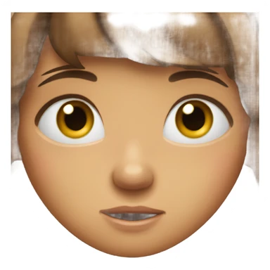 Brown haired Girl covering mouth surprised  sticker