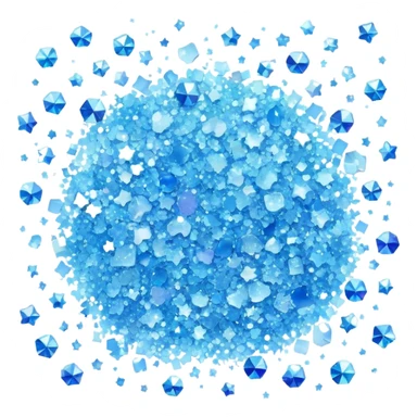 Blue glitter  sticker