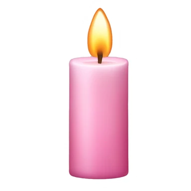 Light pink Christmas candle sticker
