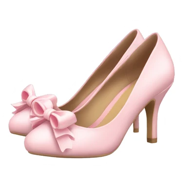Light pink kitten heels with bows sticker