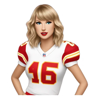 taylor swift wearing travis kelce jersey sticker
