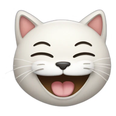 Laughing cat with tears  sticker