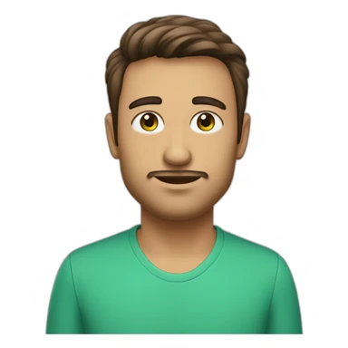 Homme brun au yeux vert bleu et au teint mat de 45 ans sticker