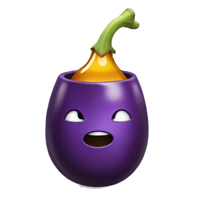 Eggplant honey pot sticker