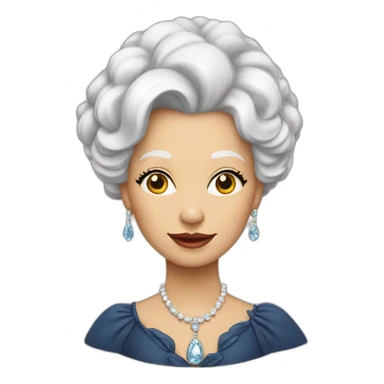 Dame fancy âgée blanche sticker