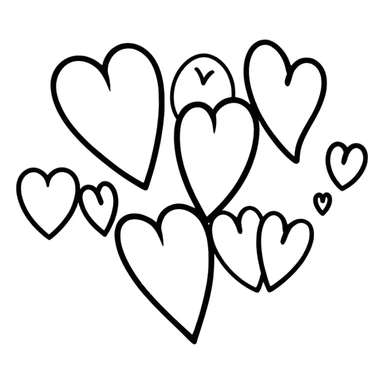 Hearts sticker