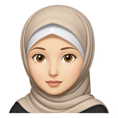 White woman with hijab sticker