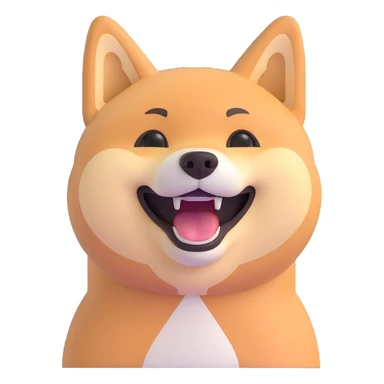 shiba inu, laughing sticker