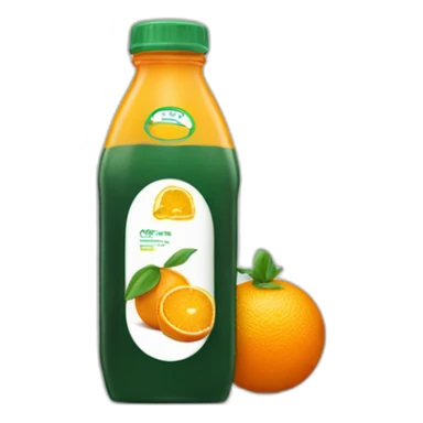 bottle of orange juice sticker
