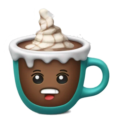 Christmas hot chocolate cup sticker
