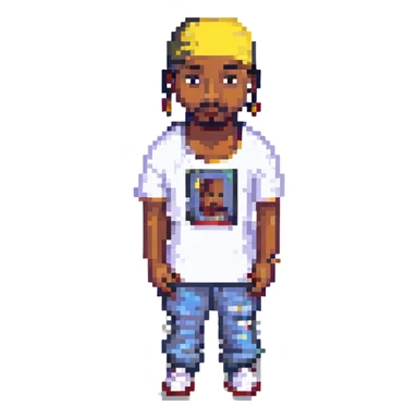 2Pac в полный рост, no background sticker