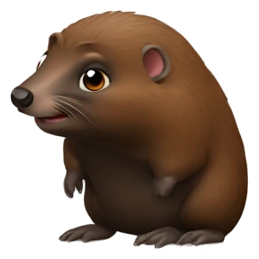 Brown mole mammal sticker